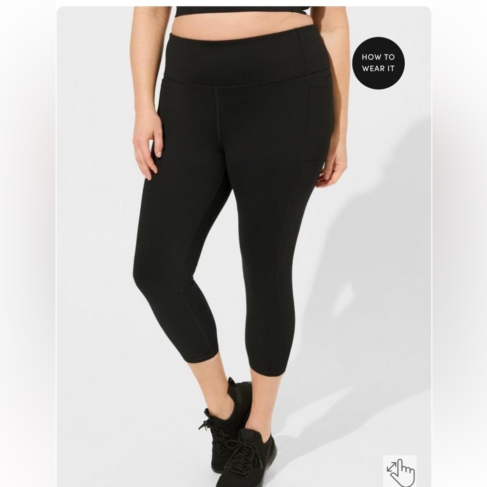 Torrid Performance Core Capri Active Legging With… - image 1